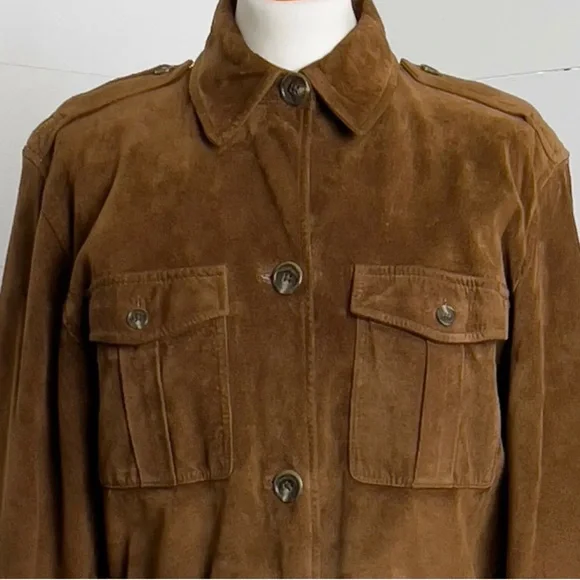 Ralph Lauren Brown Suede Safari Jacket - Picture 15 of 16